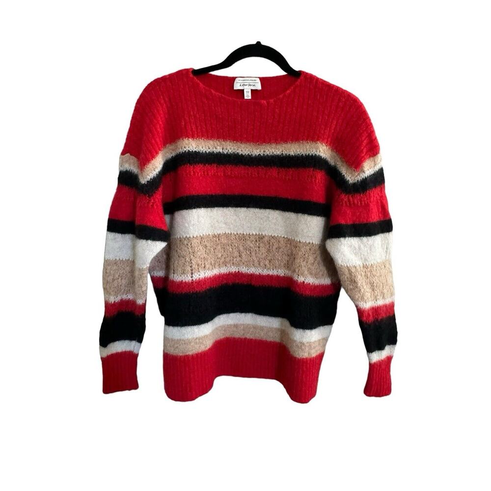 Stockholm Atelier & Other Stories XS Red Black Wool Mohair Sweater #3108